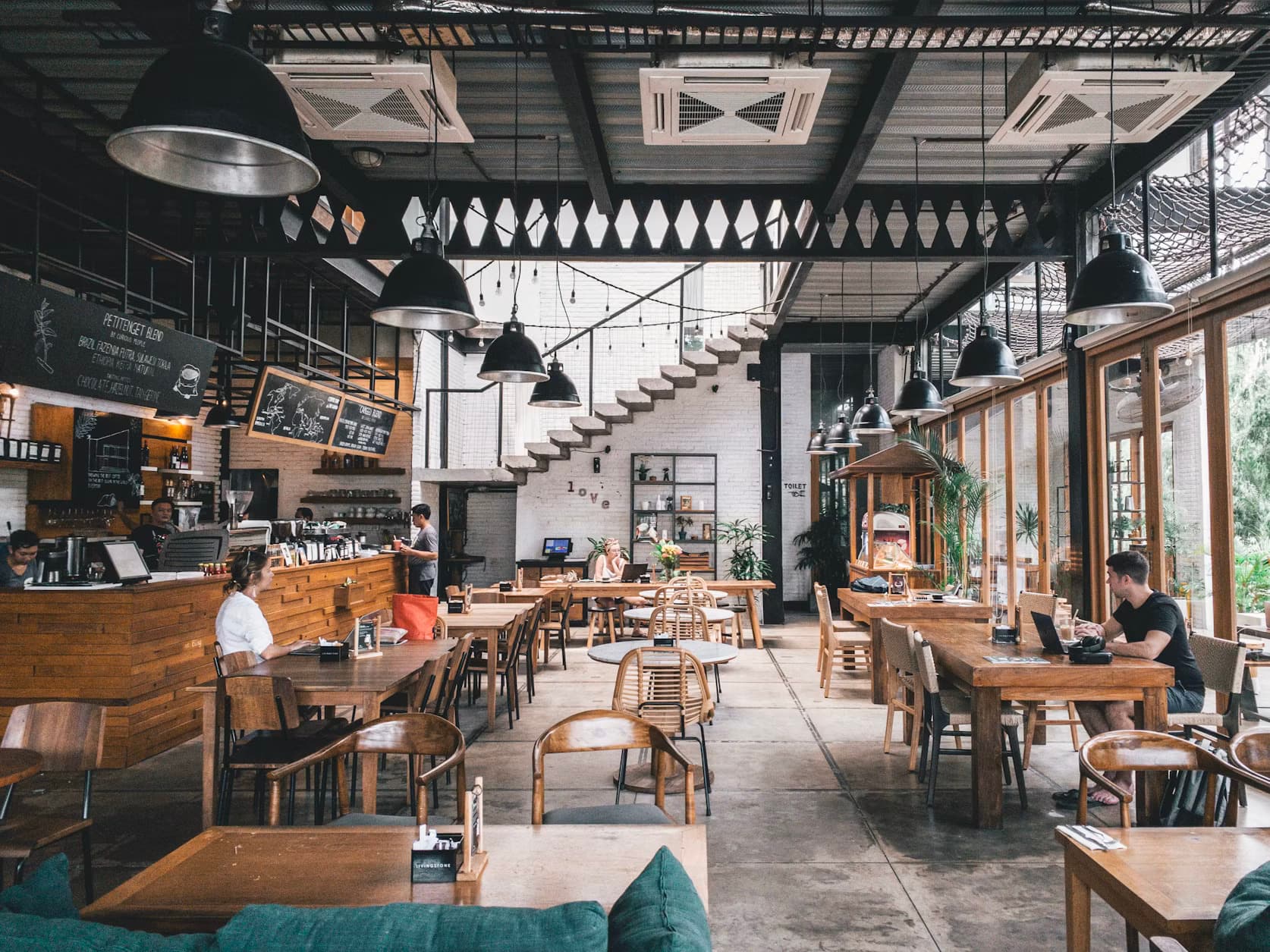 Cozy interior of Cafe Manila